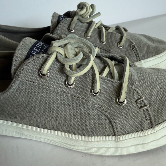 Sperry Top- Sider Crest Vibe Gray Canvas Sneaker Size 8 - Picture 4 of 14